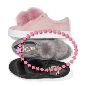 Set 2 Gray Shoe Charms Pom Poms Accessories New
